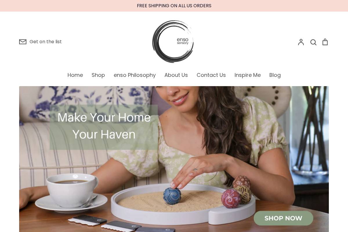 ensosensory.com homepage screenshot