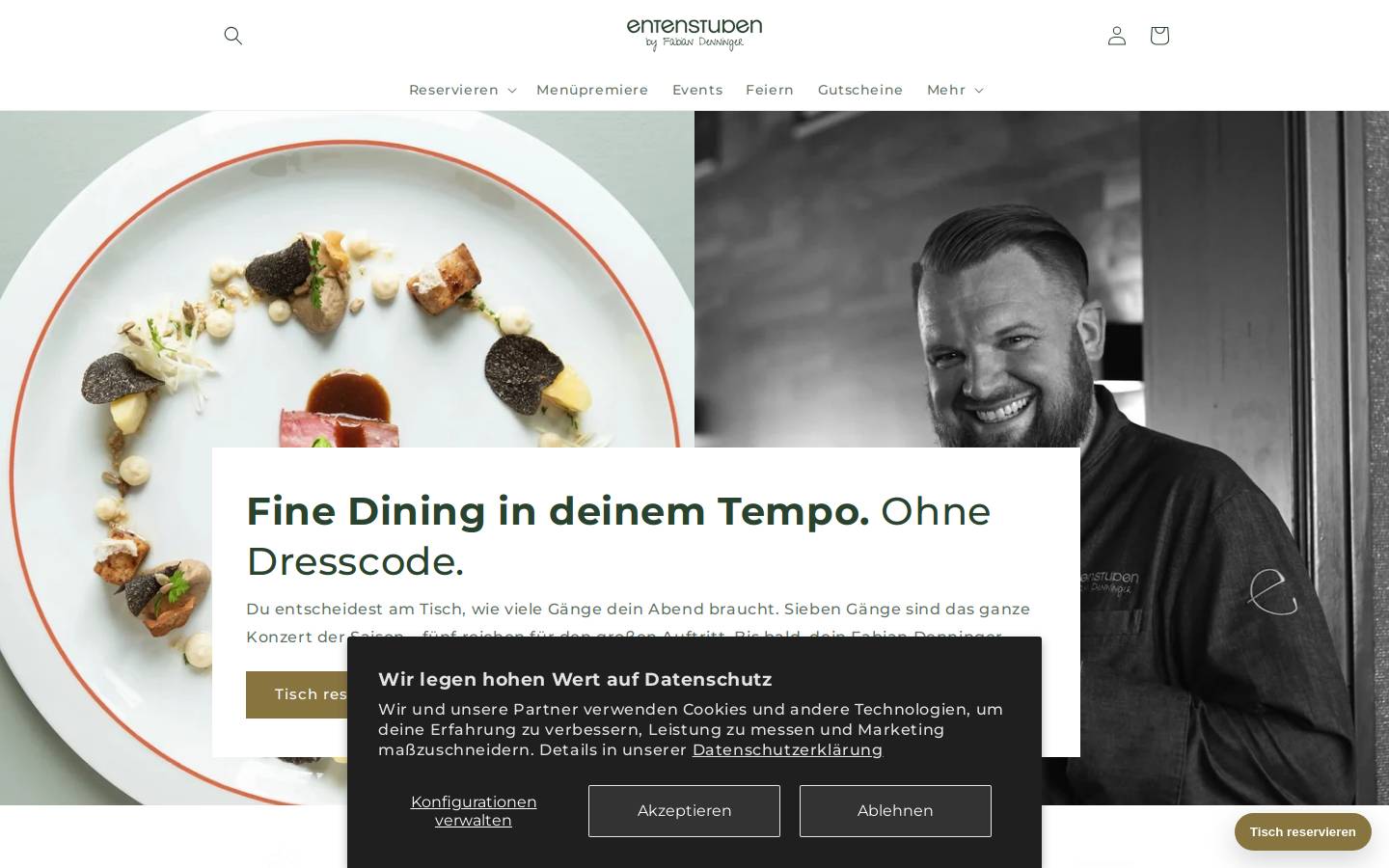 entenstuben.de homepage screenshot
