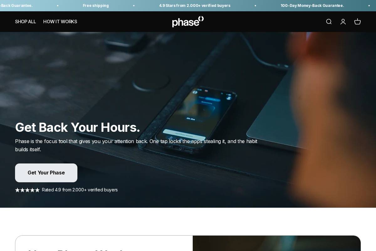 Enterphase homepage screenshot