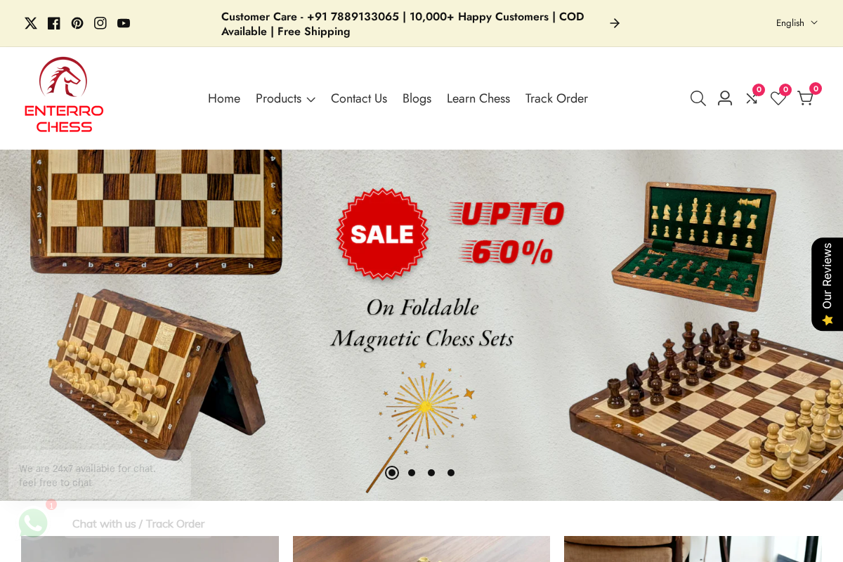 ENTERRO CHESS homepage screenshot