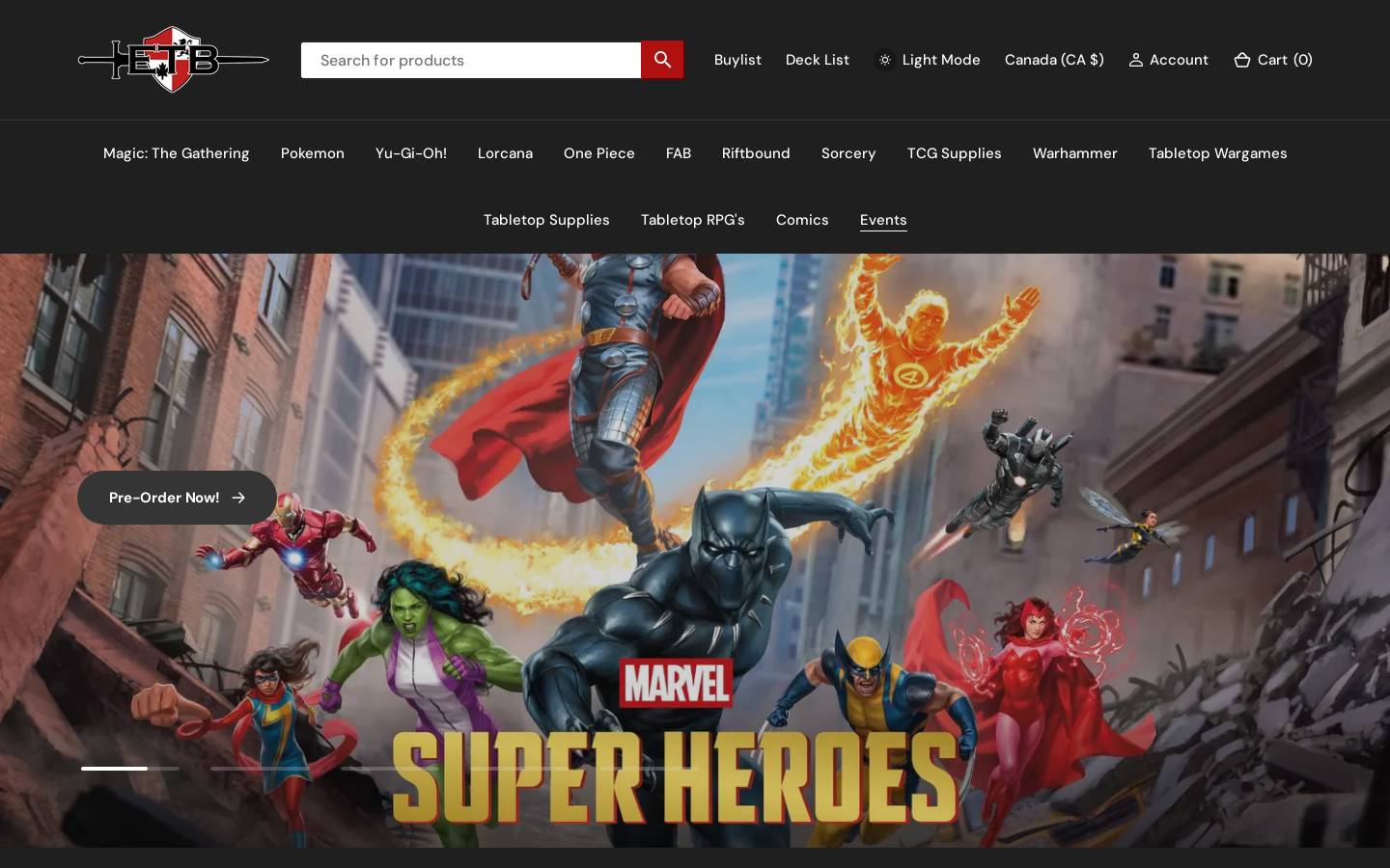 enterthebattlefield.ca homepage screenshot