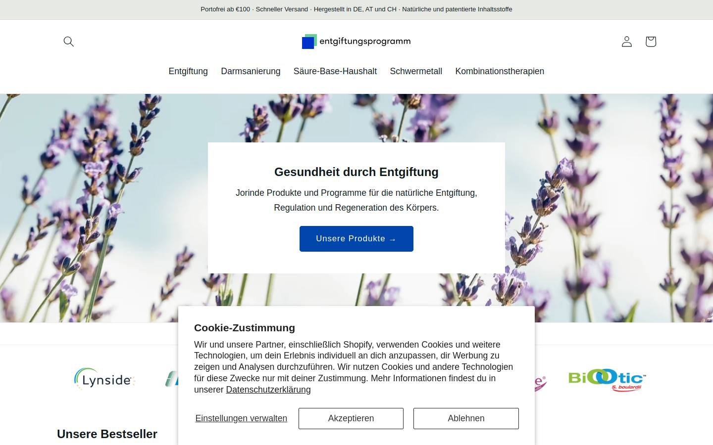 entgiftungsprogramm.com homepage screenshot