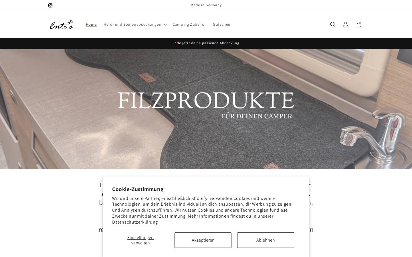 entis-shop.de homepage screenshot