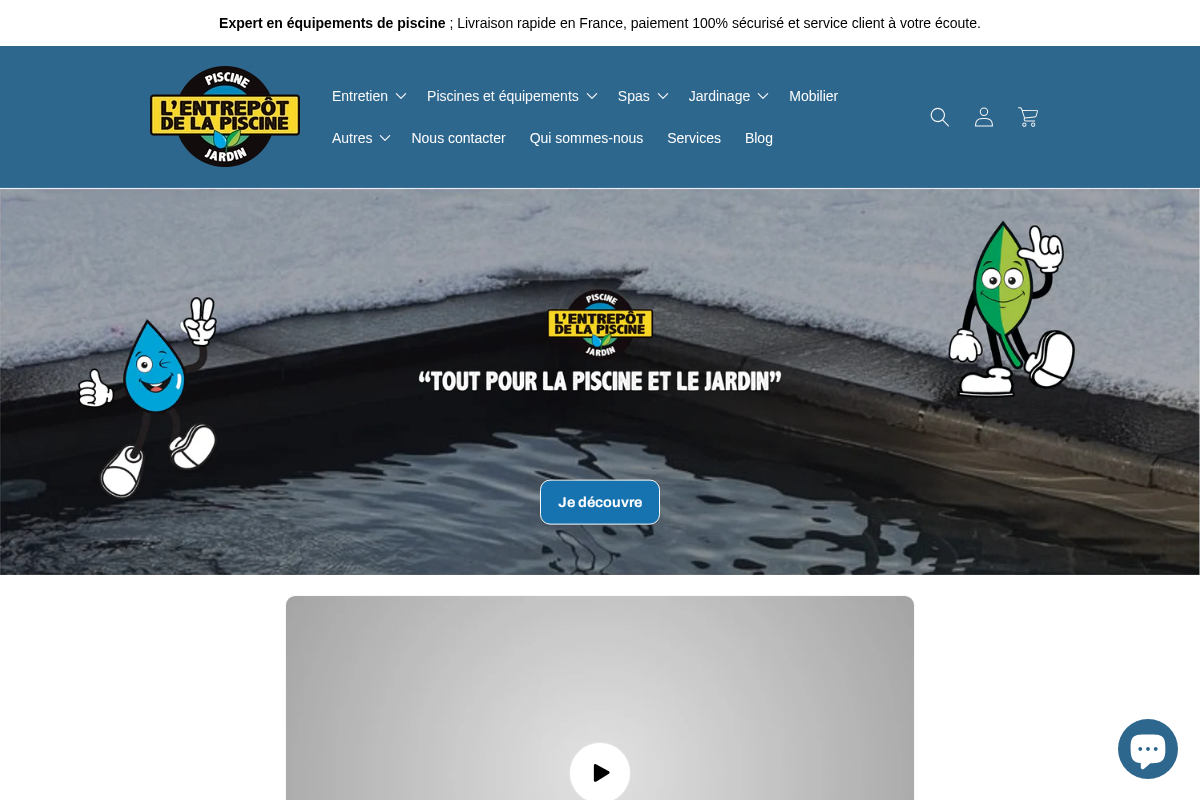 entrepot-piscine-jardin.fr homepage screenshot