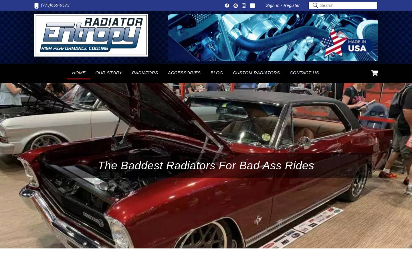 entropyrad.com homepage screenshot