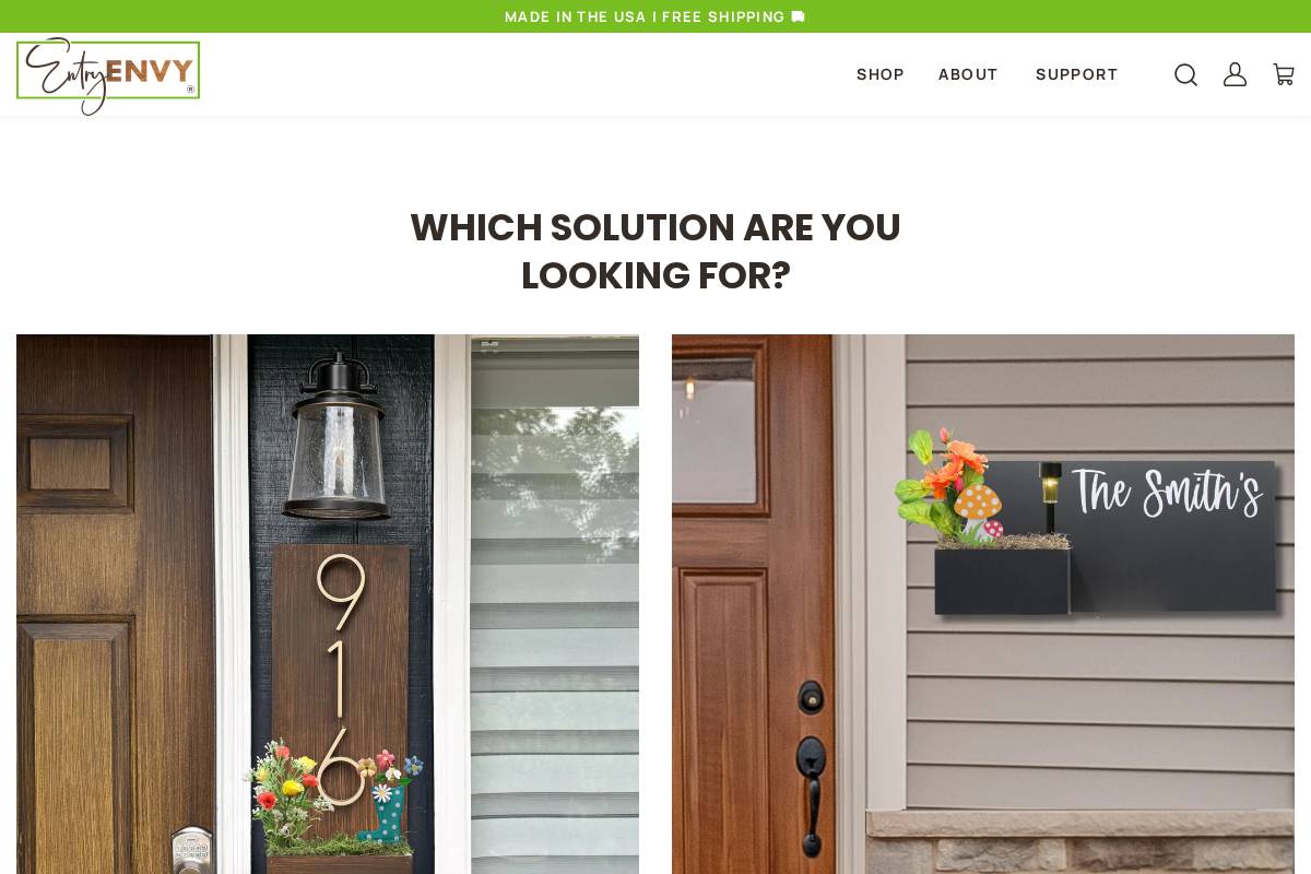 entry-envy.com homepage screenshot