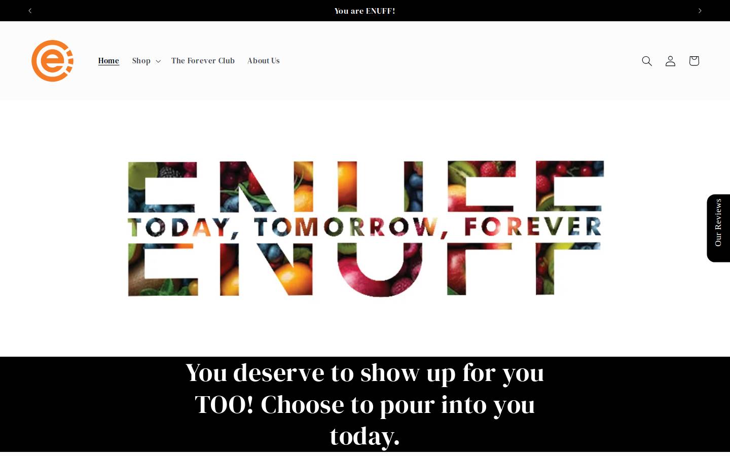 enuff4ever.com homepage screenshot