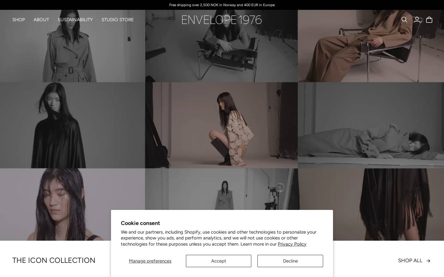 envelope1976.com homepage screenshot
