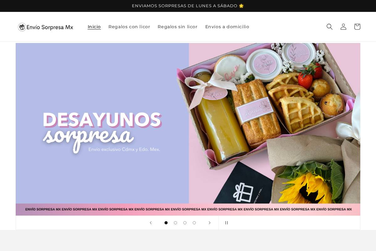 enviosorpresa.mx homepage screenshot