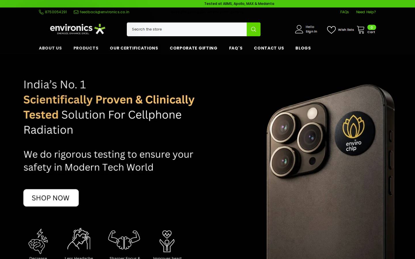 environics.in homepage screenshot