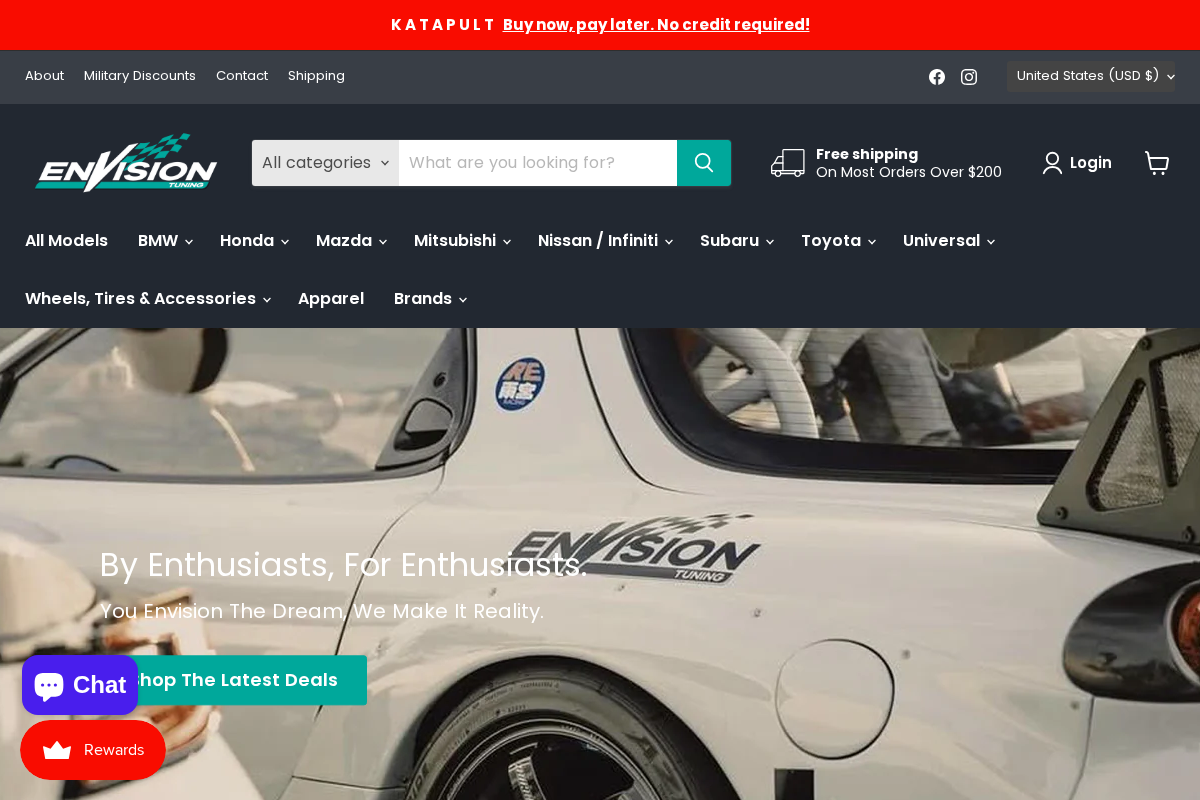 Envision Tuning homepage screenshot