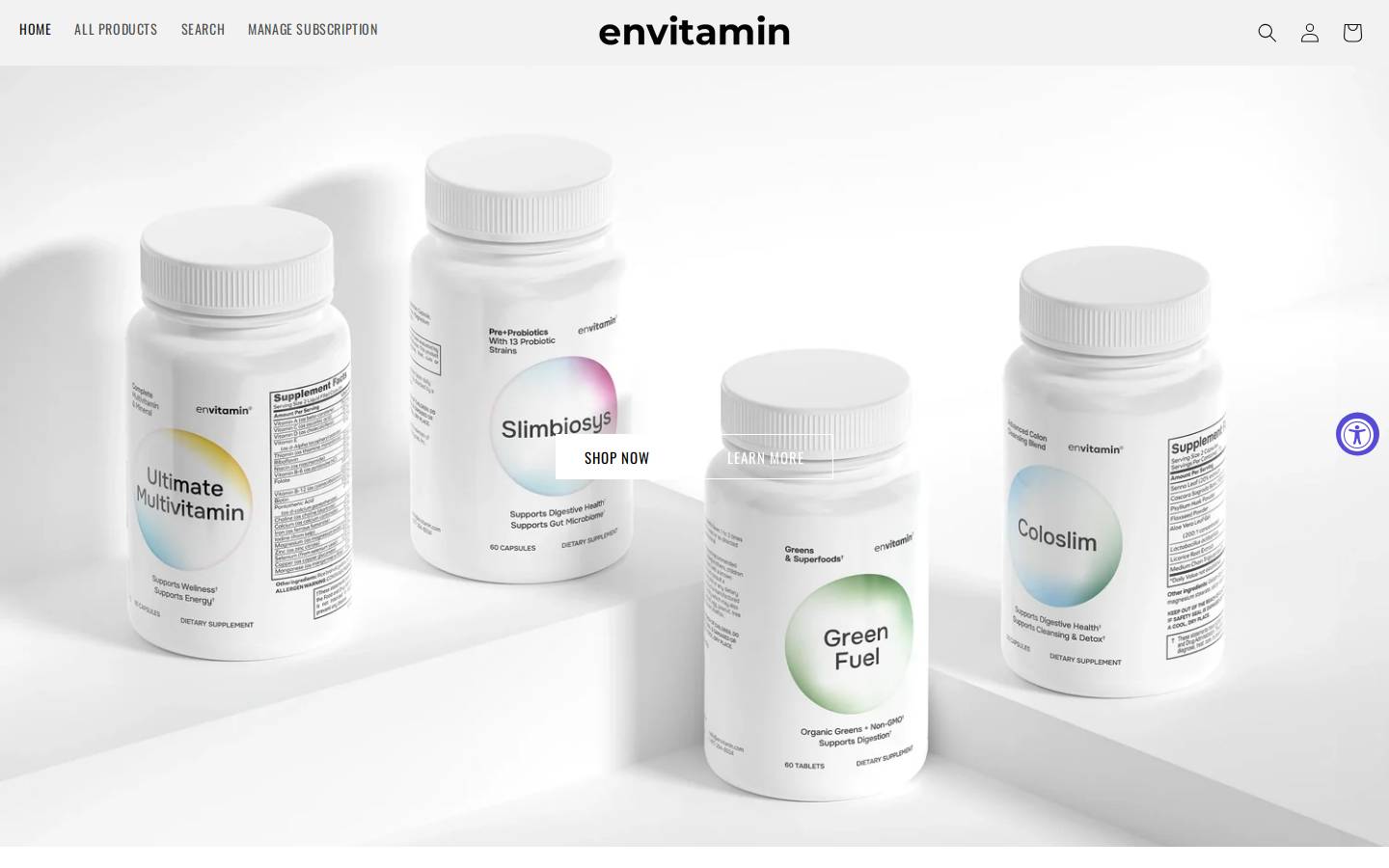 envitamin.com homepage screenshot