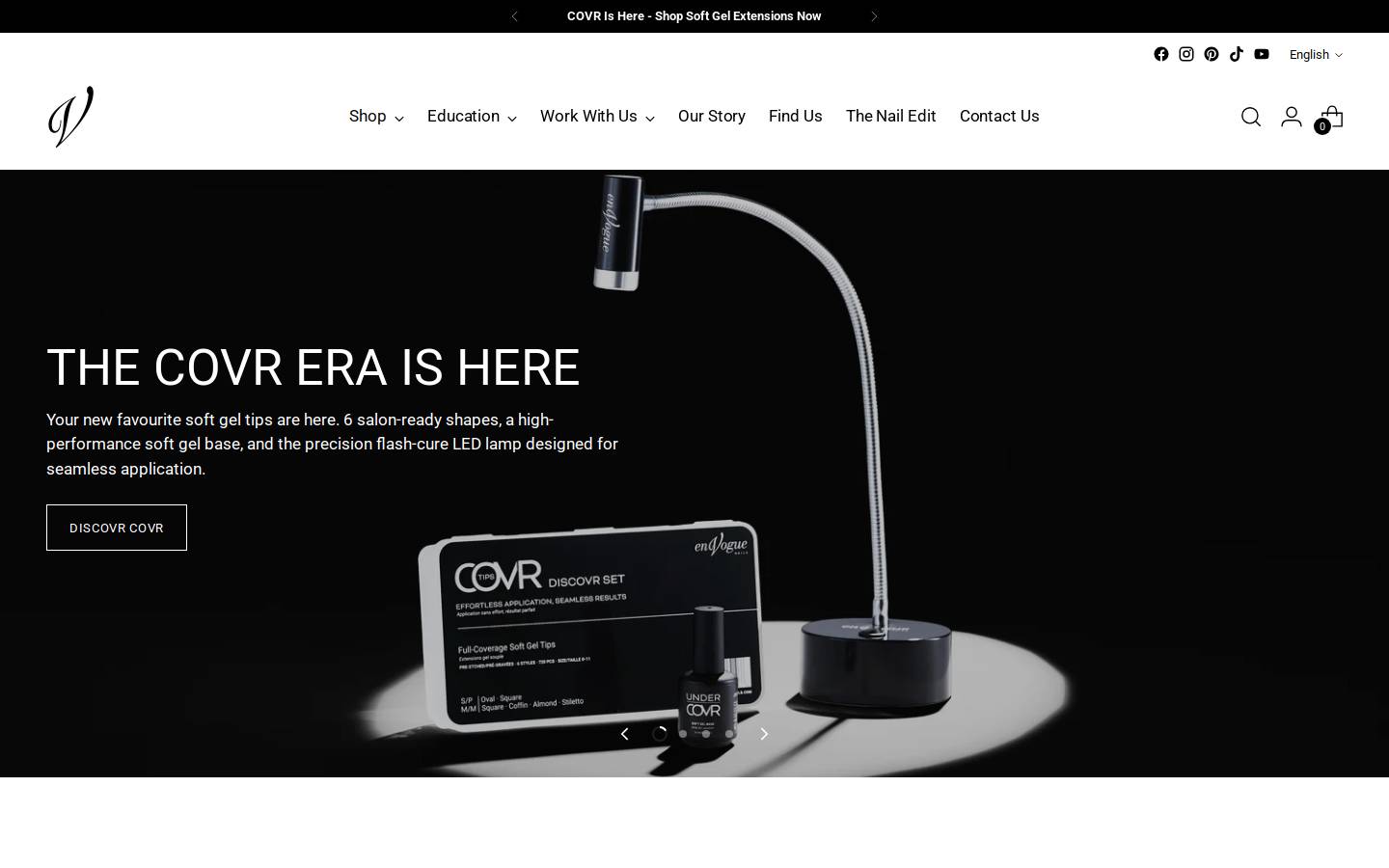 envoguenails.com homepage screenshot