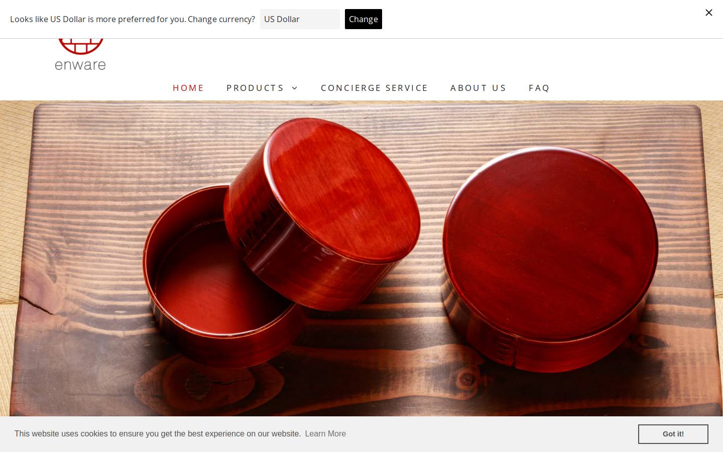 enware.jp homepage screenshot