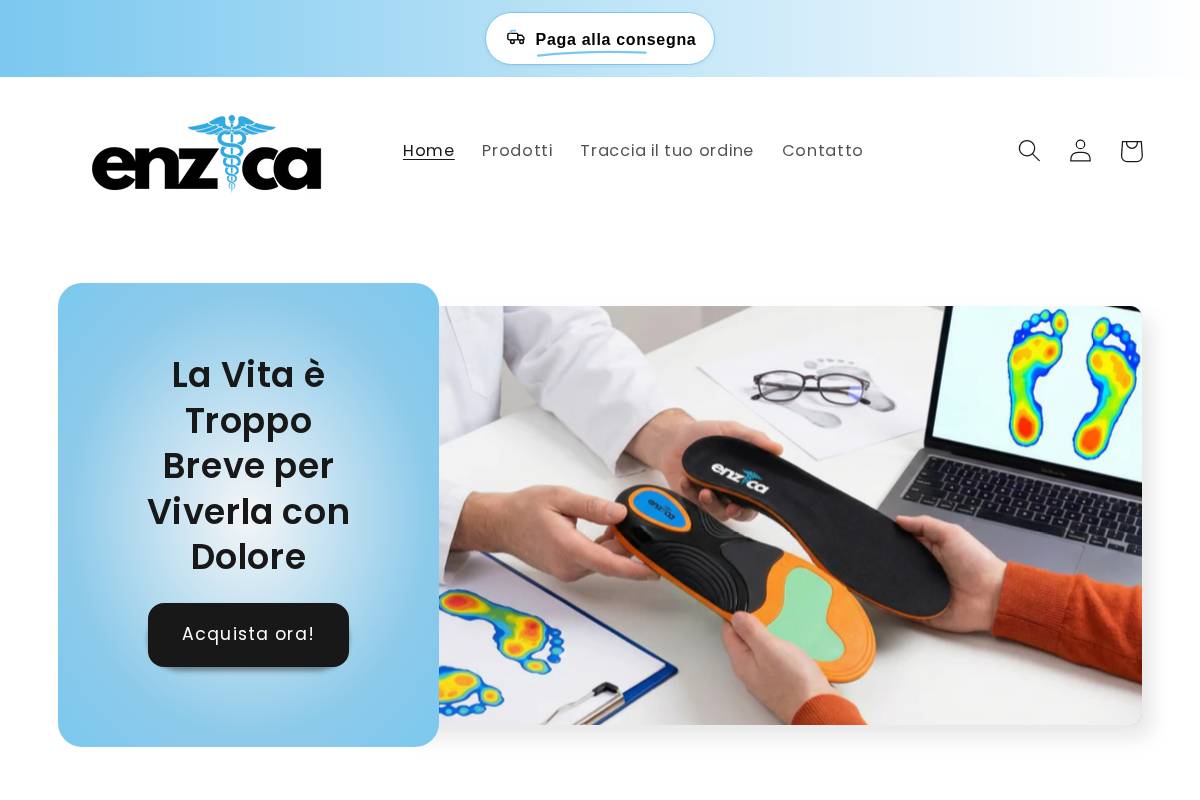 EnzicaMilano homepage screenshot
