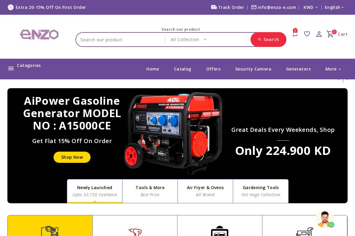 enzo-e.com homepage screenshot