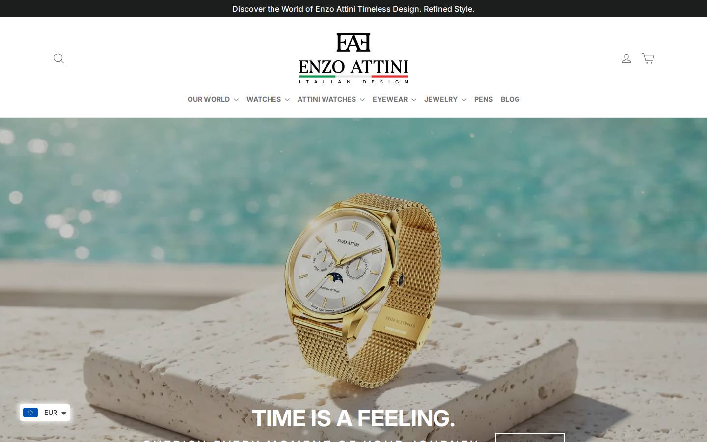 Enzo Attini homepage screenshot