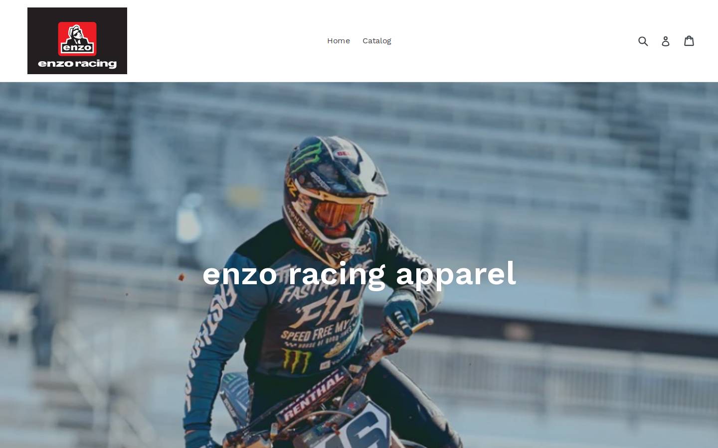 enzoracingapparel.com homepage screenshot