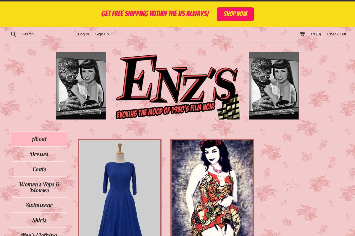 enzsnyc.com homepage screenshot