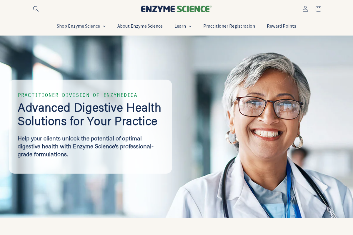 Enzyme Science homepage screenshot