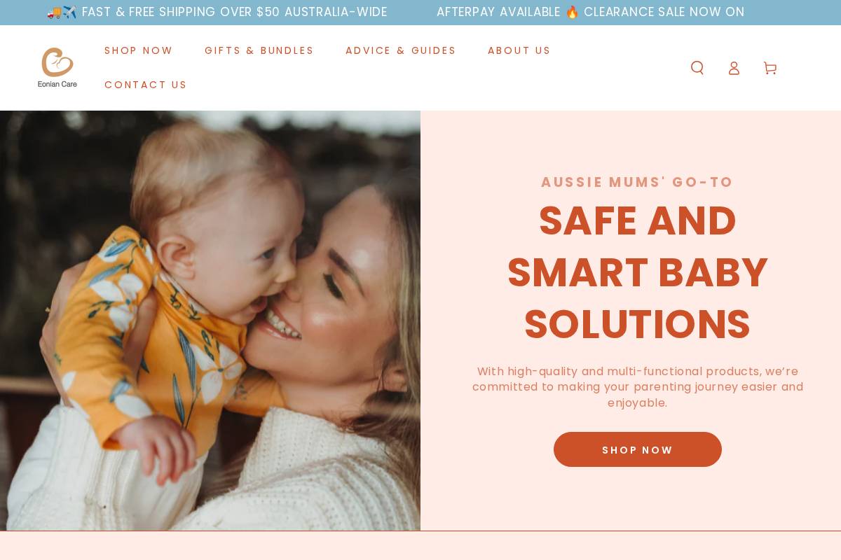 eoniancare.com.au homepage screenshot