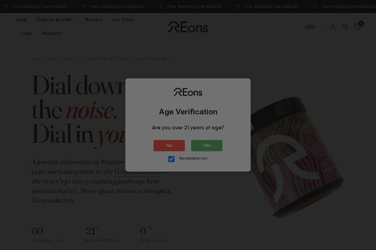 eons.com homepage screenshot