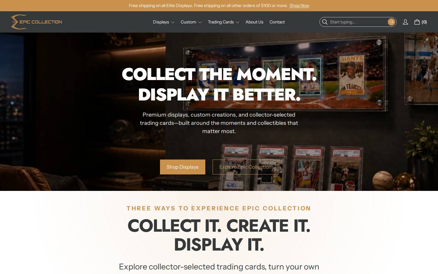 epic-collection.com homepage screenshot