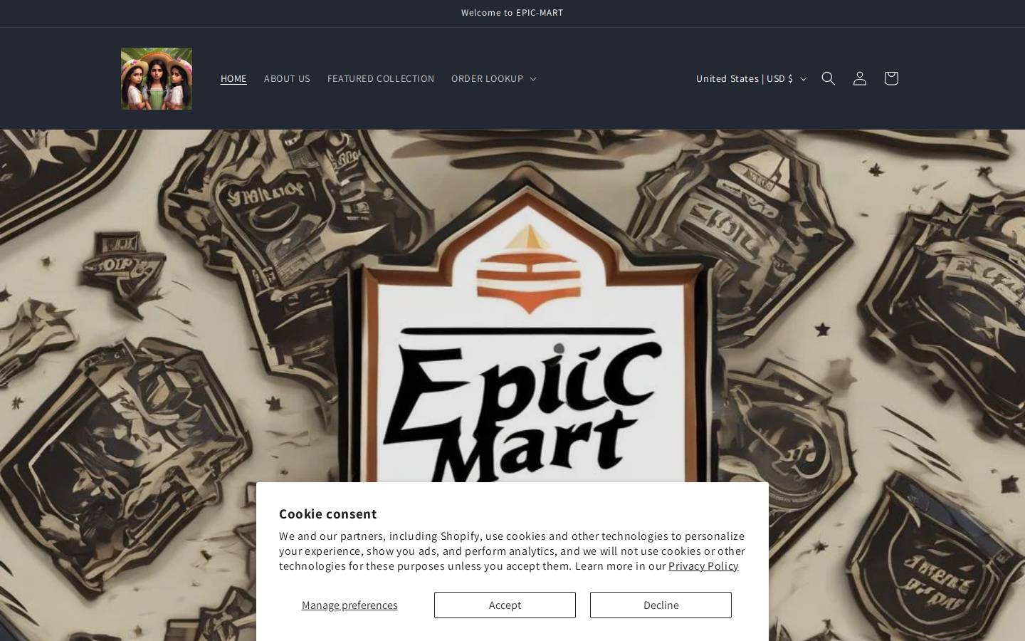 epic-mart.co homepage screenshot