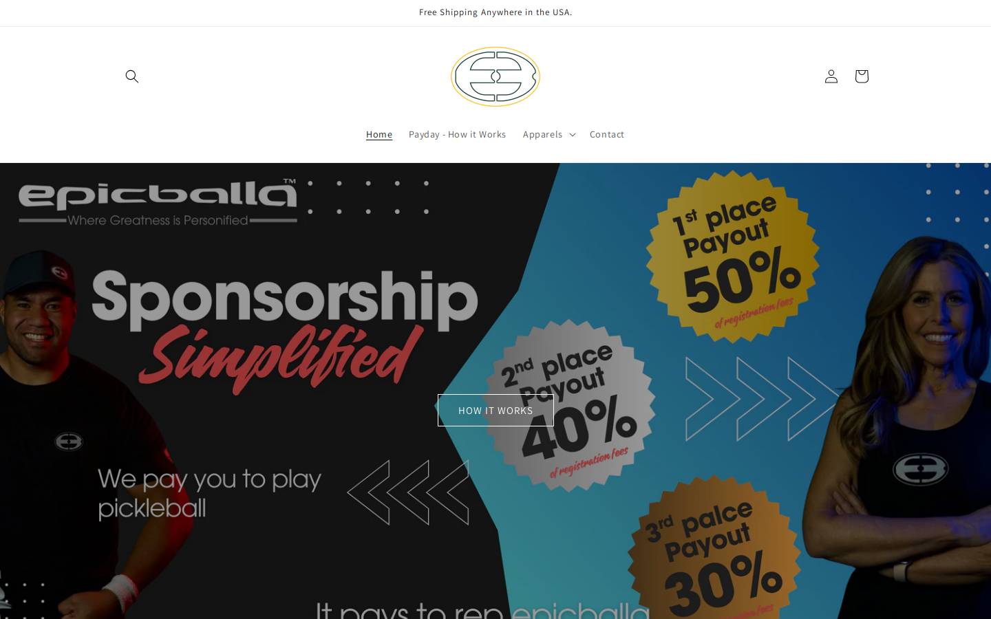 epicballa.com homepage screenshot