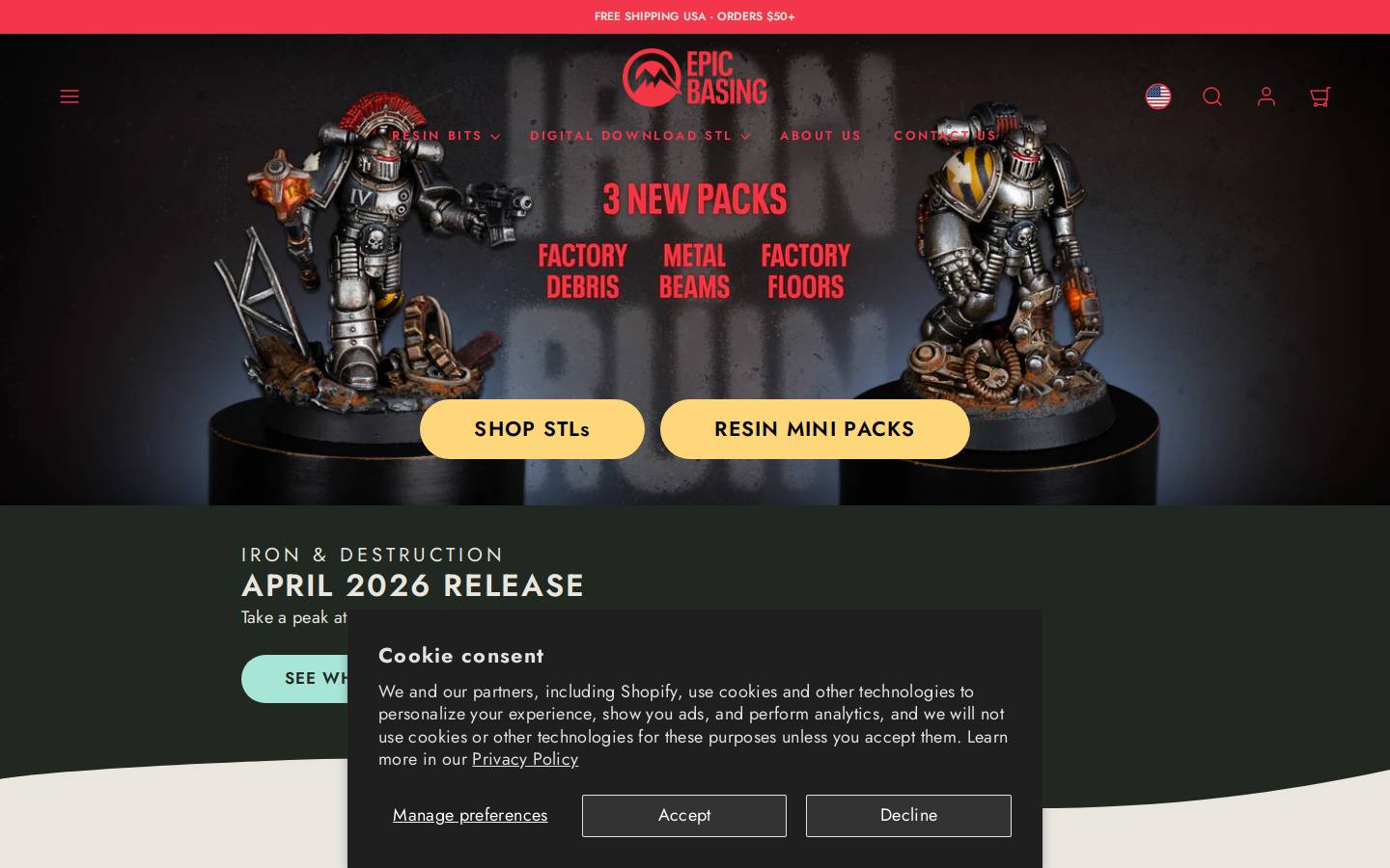 Epicbasing homepage screenshot