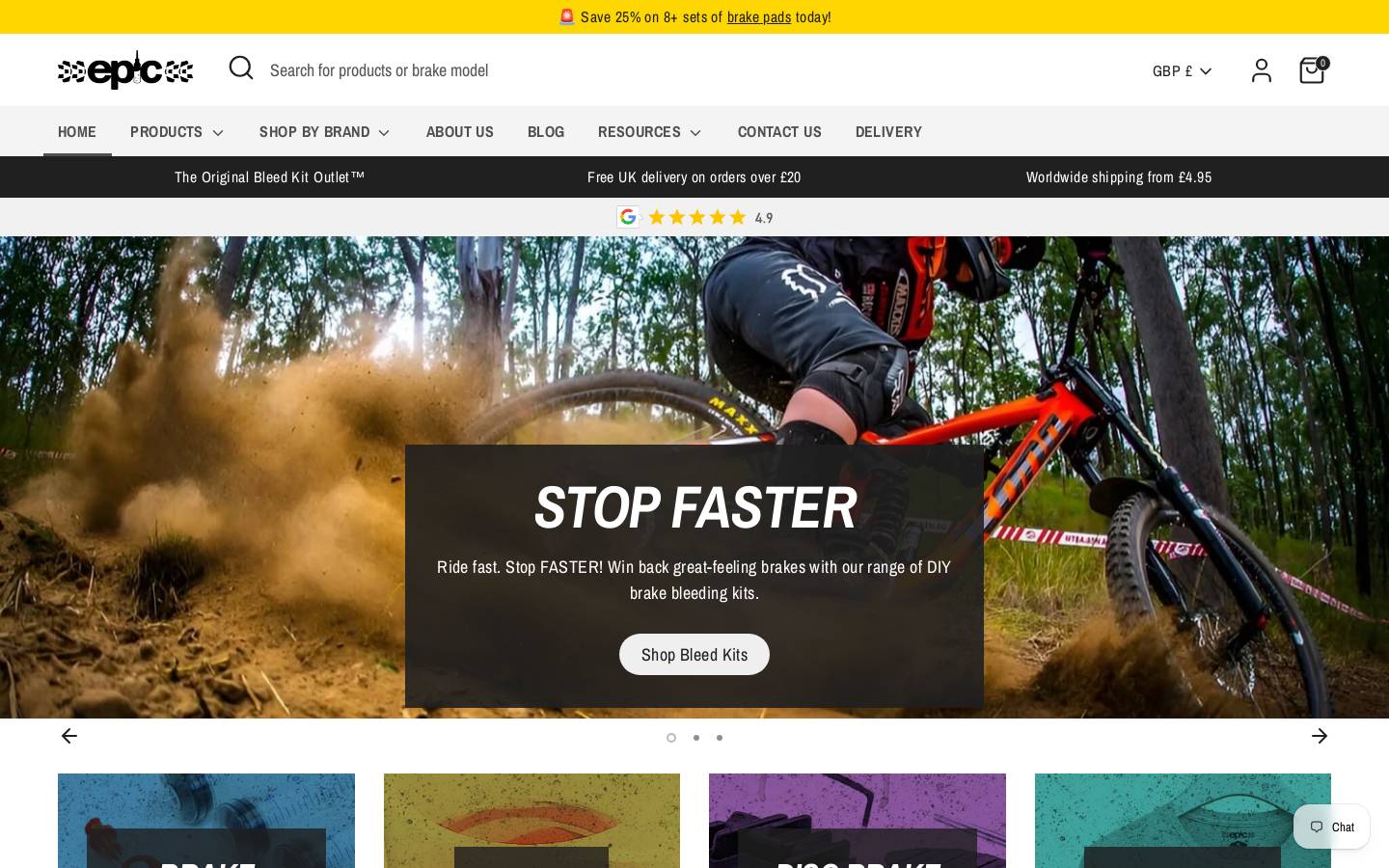 Epic Bleed Solutions homepage screenshot