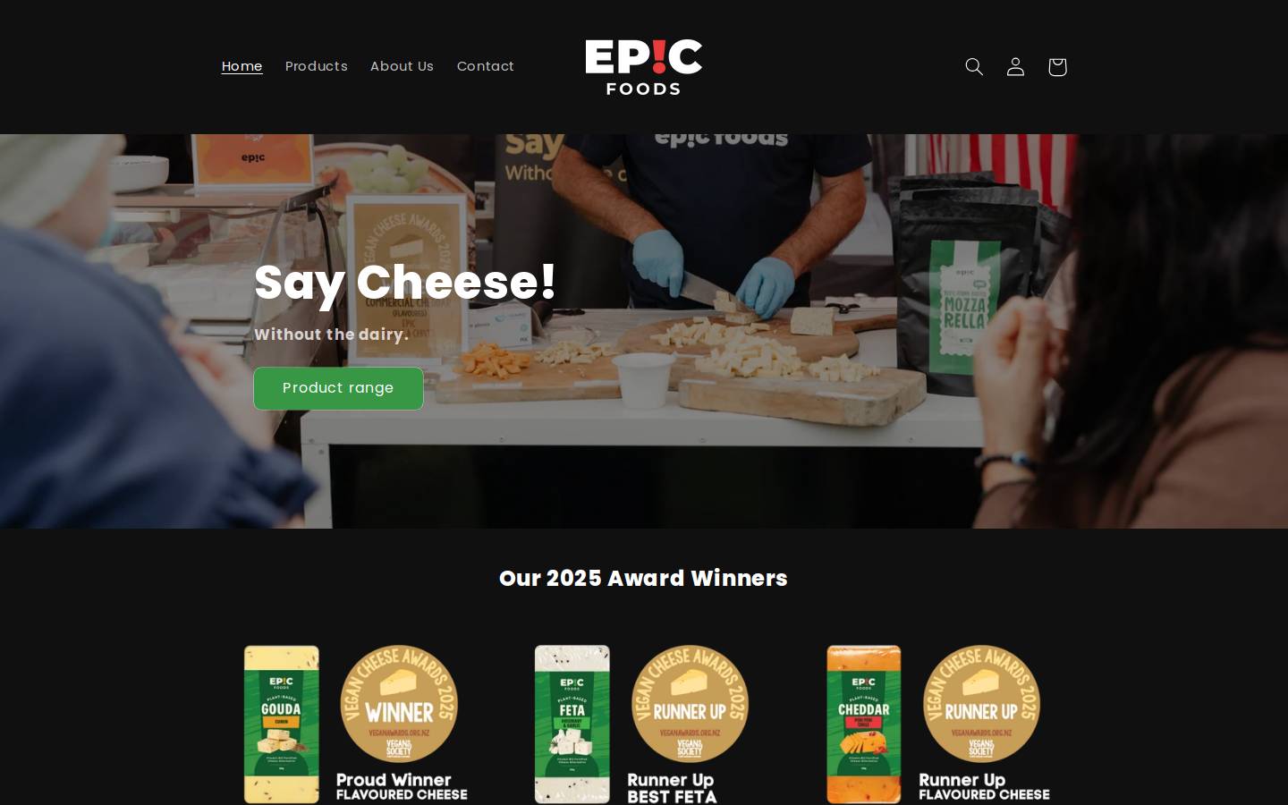 epiccheese.co.nz homepage screenshot