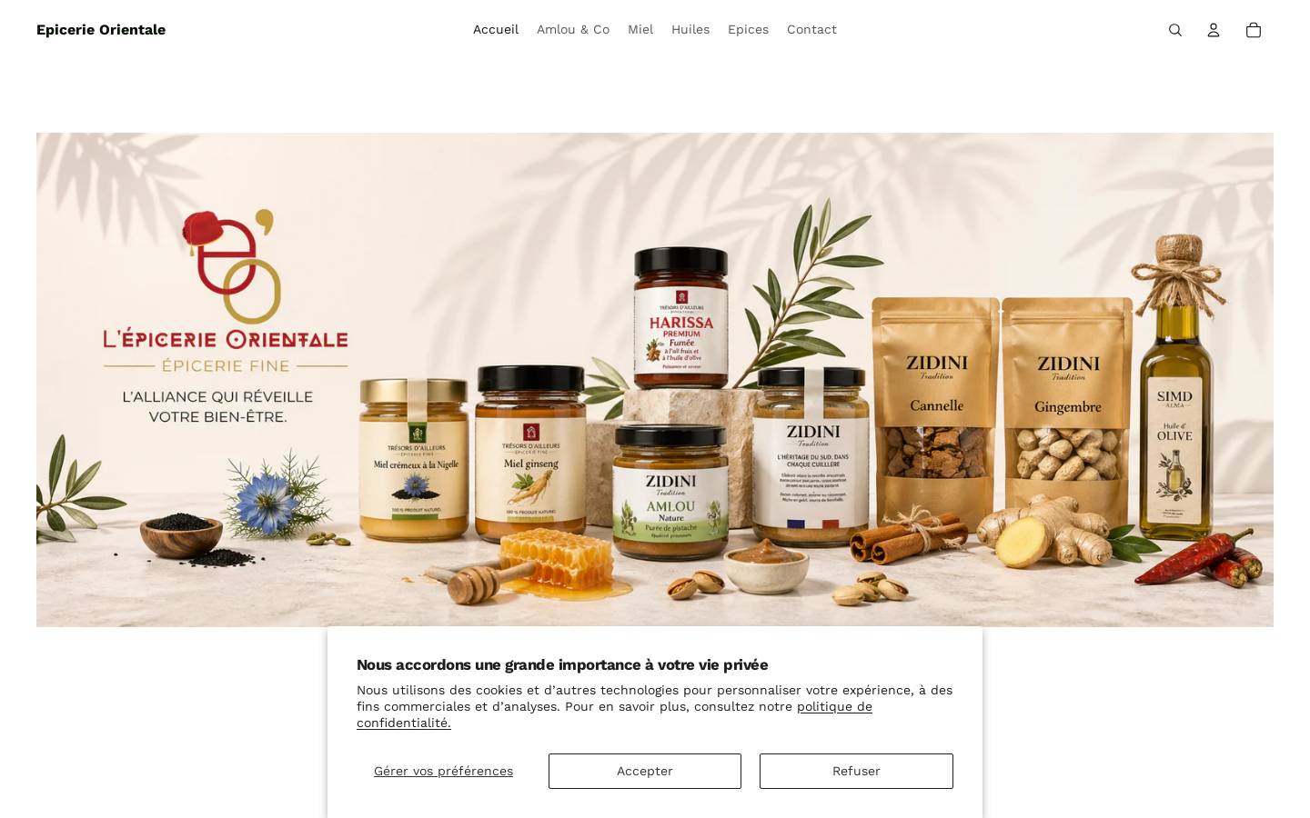 epicerie-orientale.com homepage screenshot