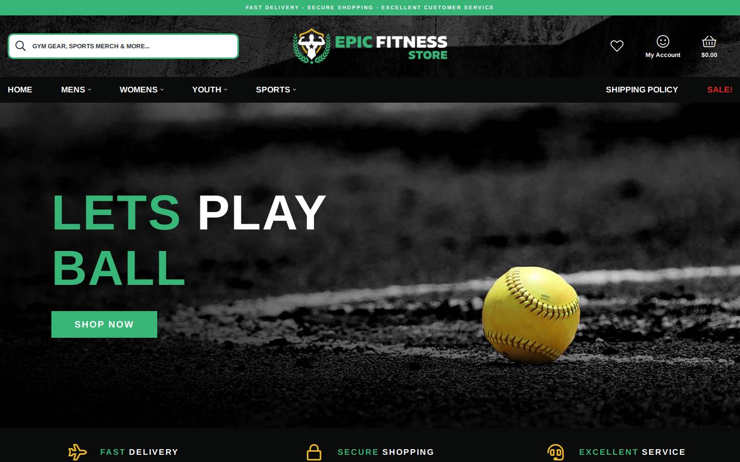 epicfitness.shop homepage screenshot