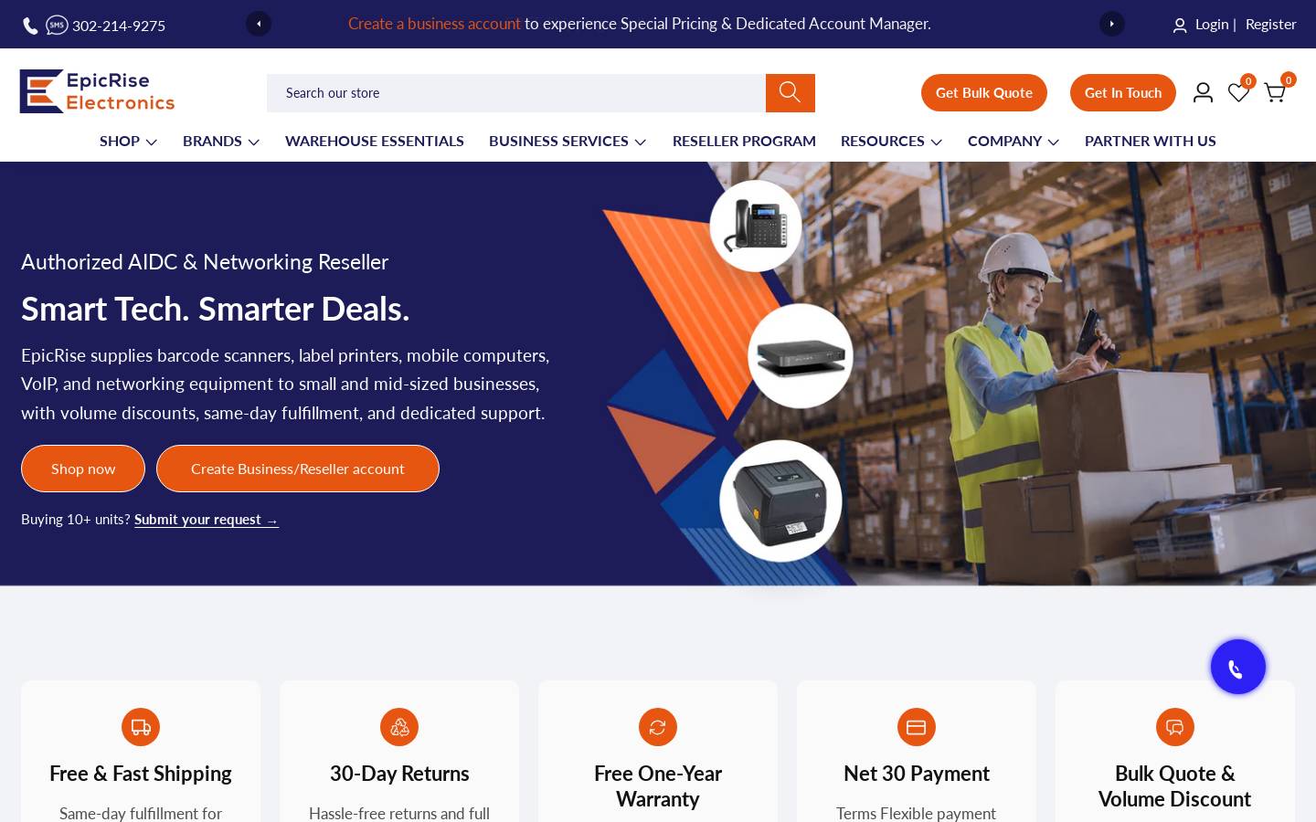 EpicRise Electronics LLC homepage screenshot