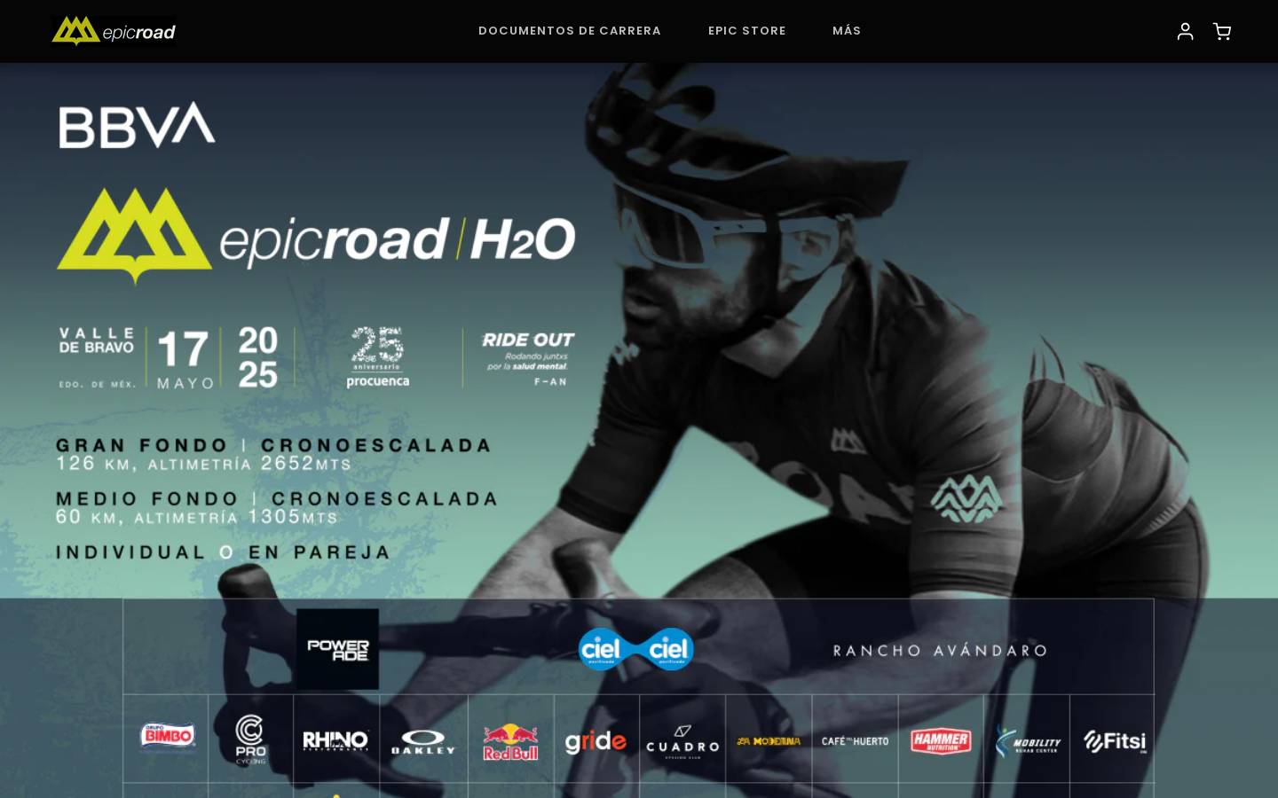 epicroadseries.com homepage screenshot