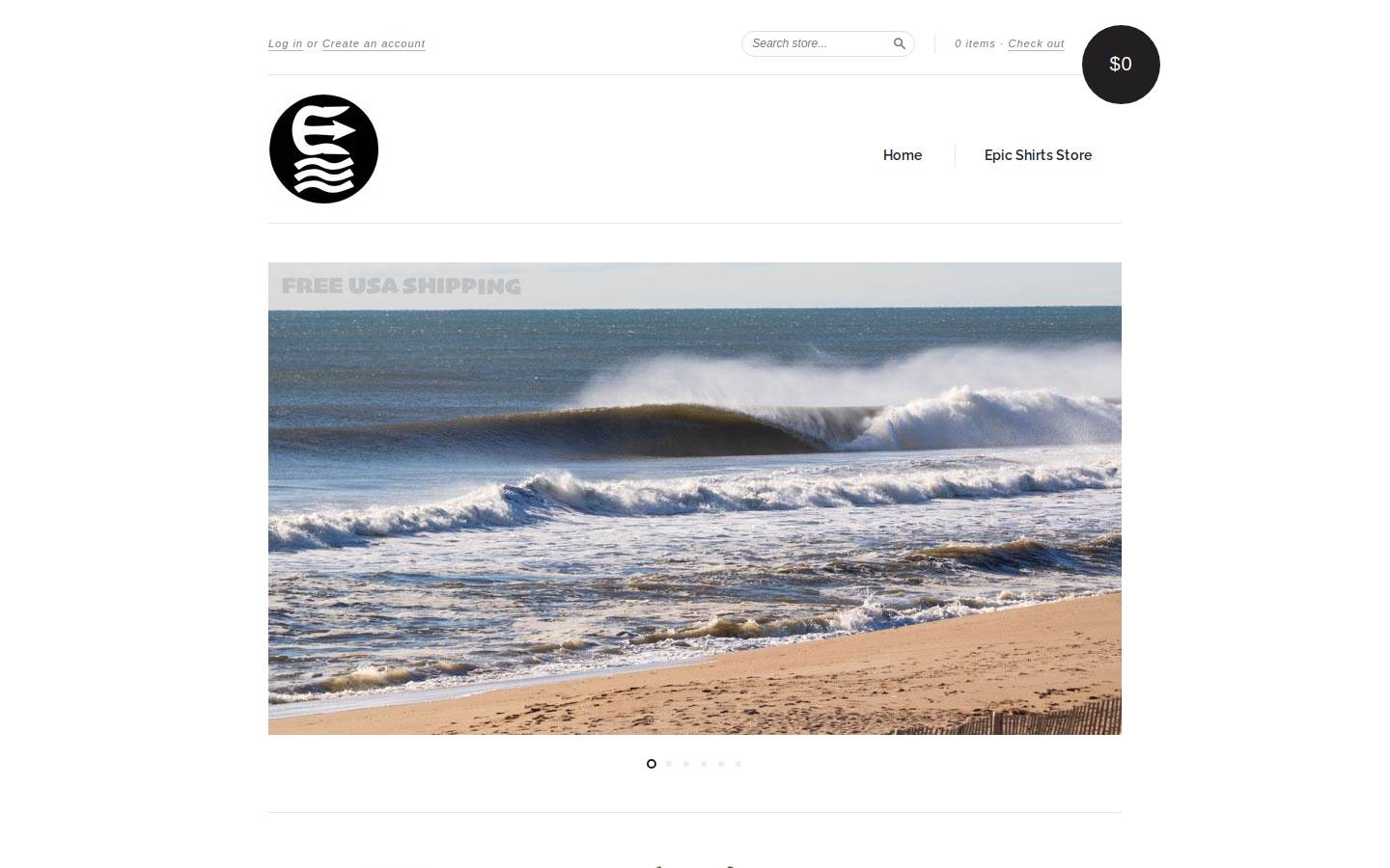 epicshirts.com homepage screenshot