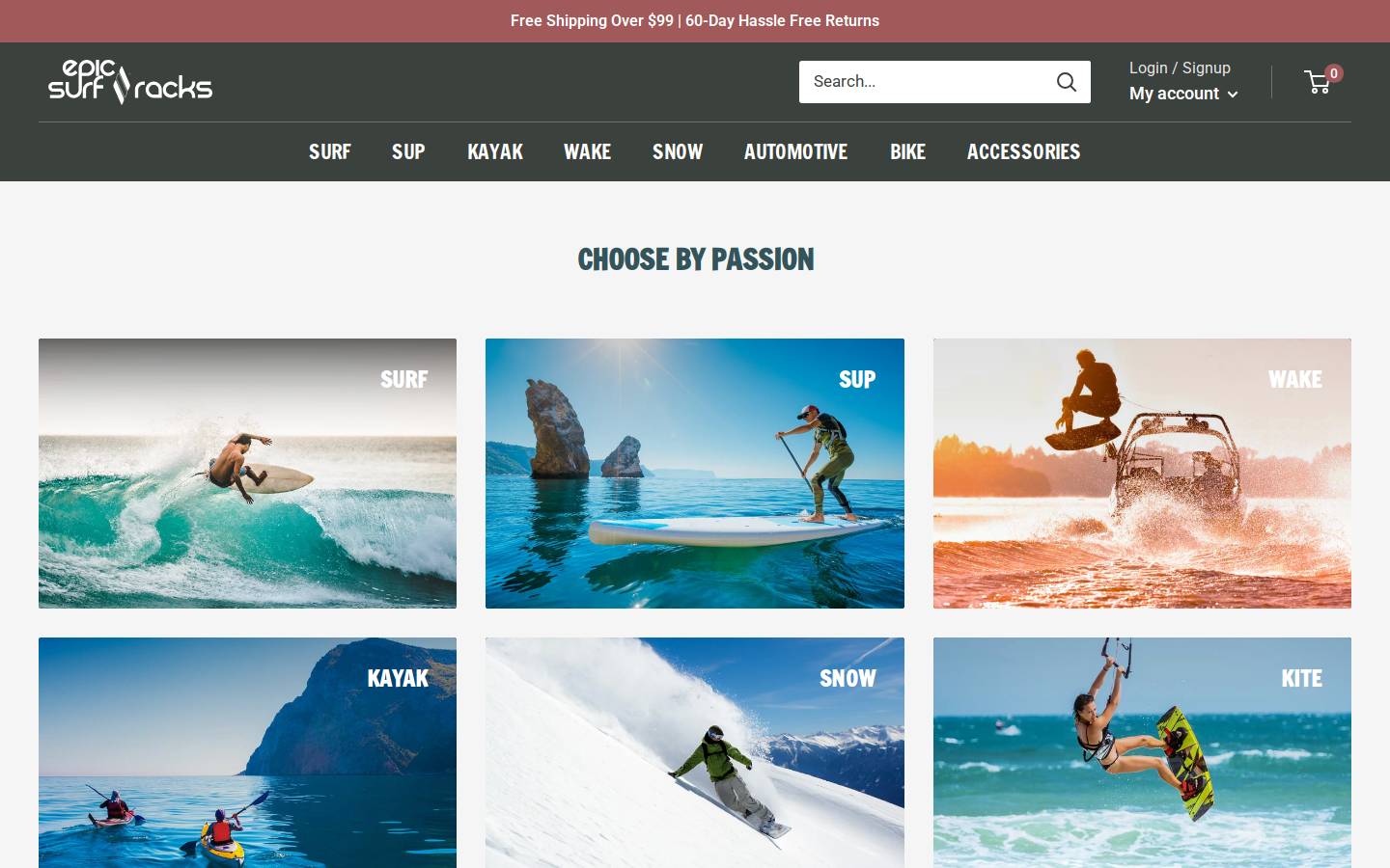 epicsurfracks.com homepage screenshot