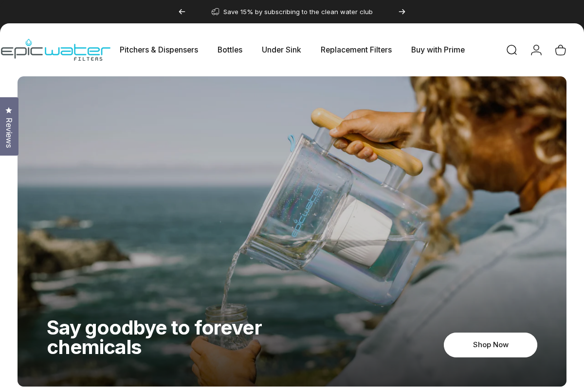 epicwaterfilters.com homepage screenshot