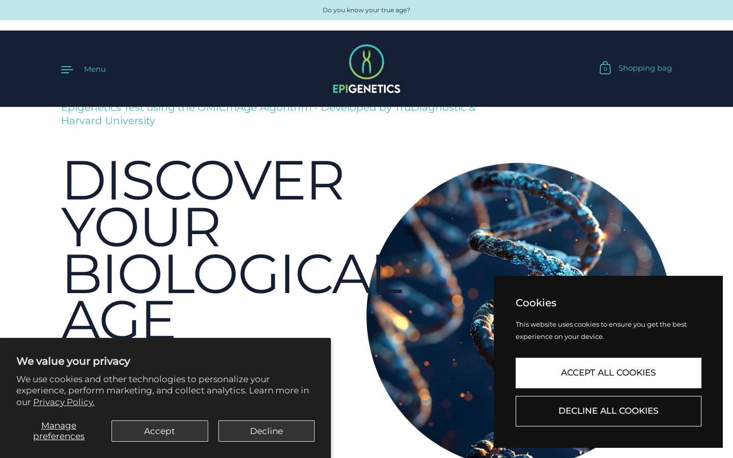 epigenetics.health homepage screenshot