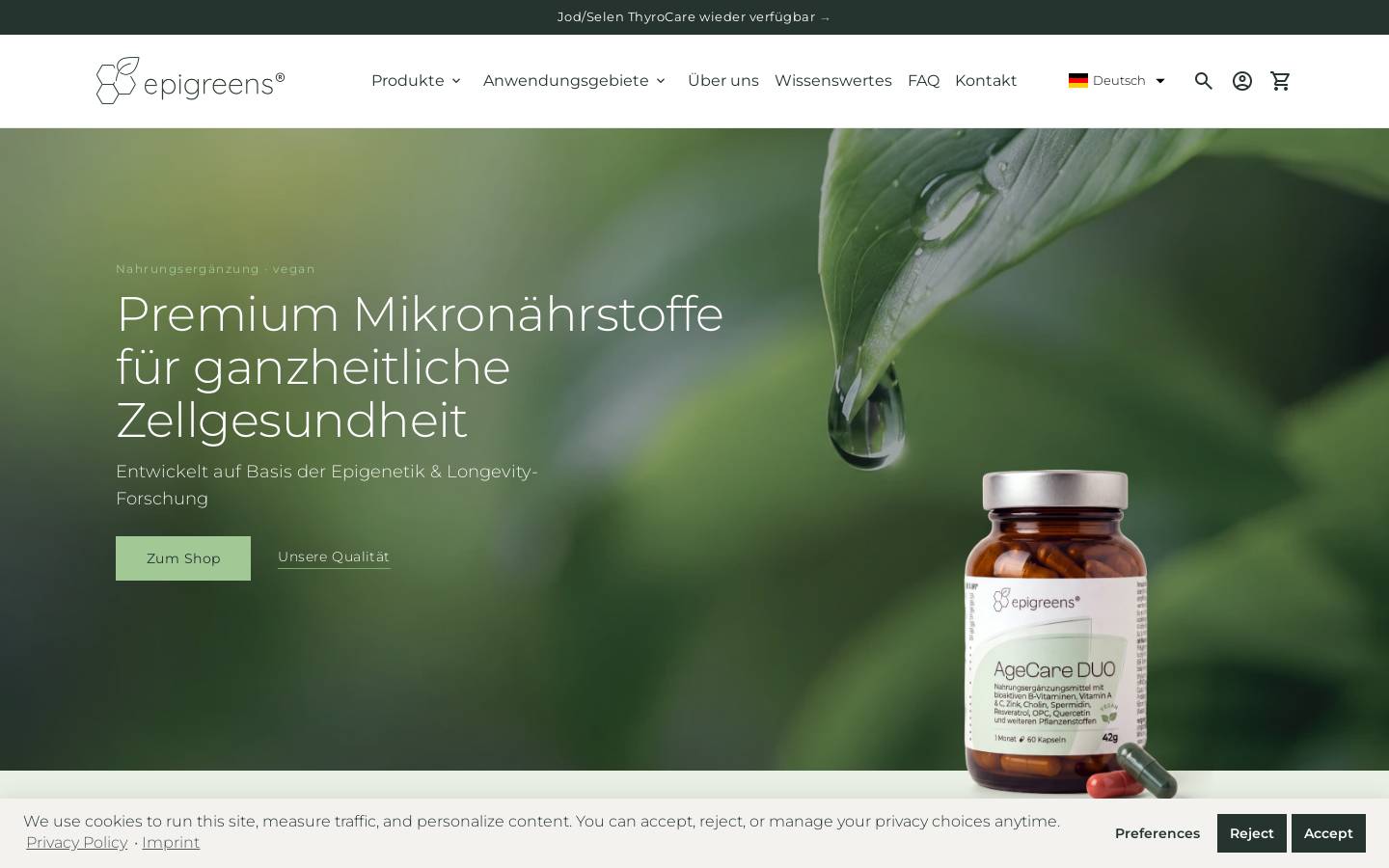 epigreens.de homepage screenshot