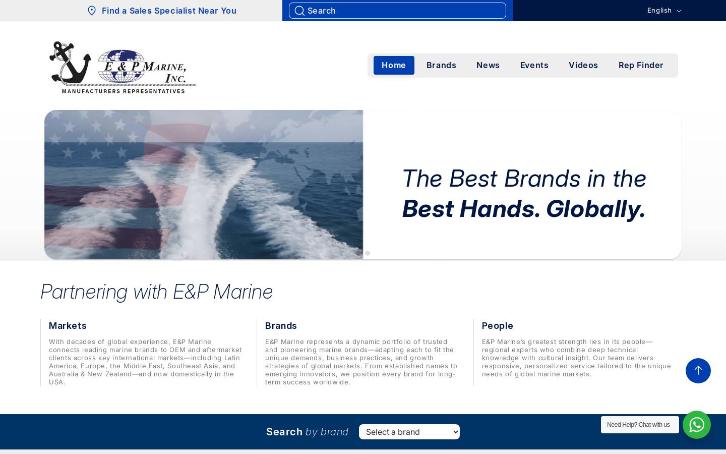 epmarine.com homepage screenshot