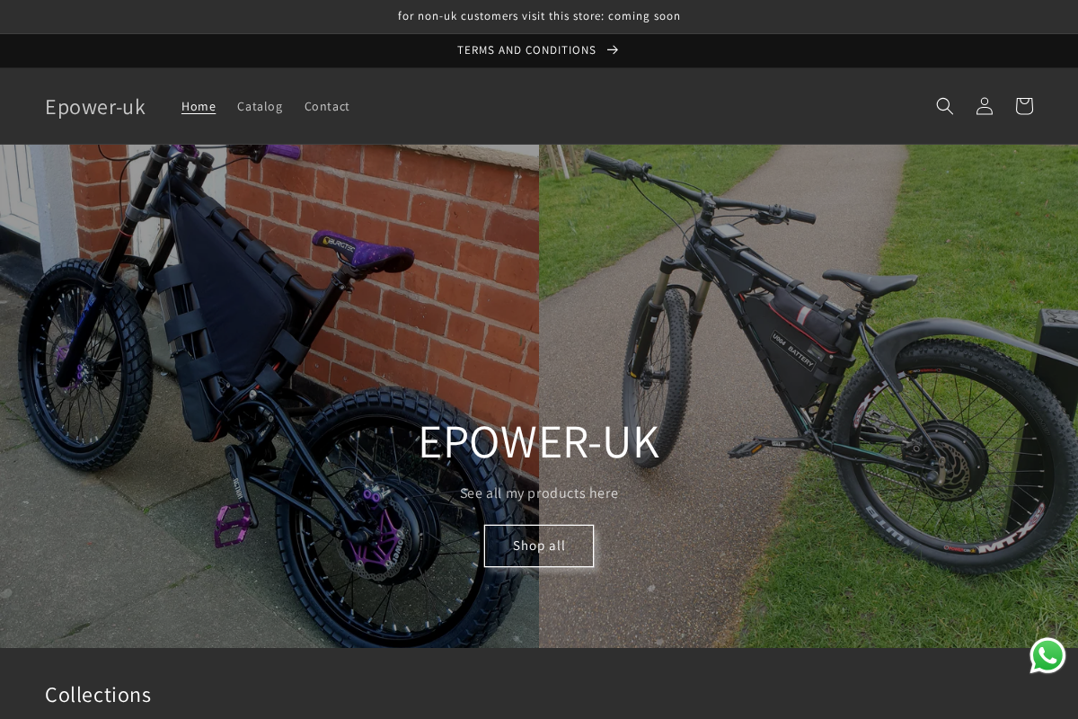 Epower-uk homepage screenshot