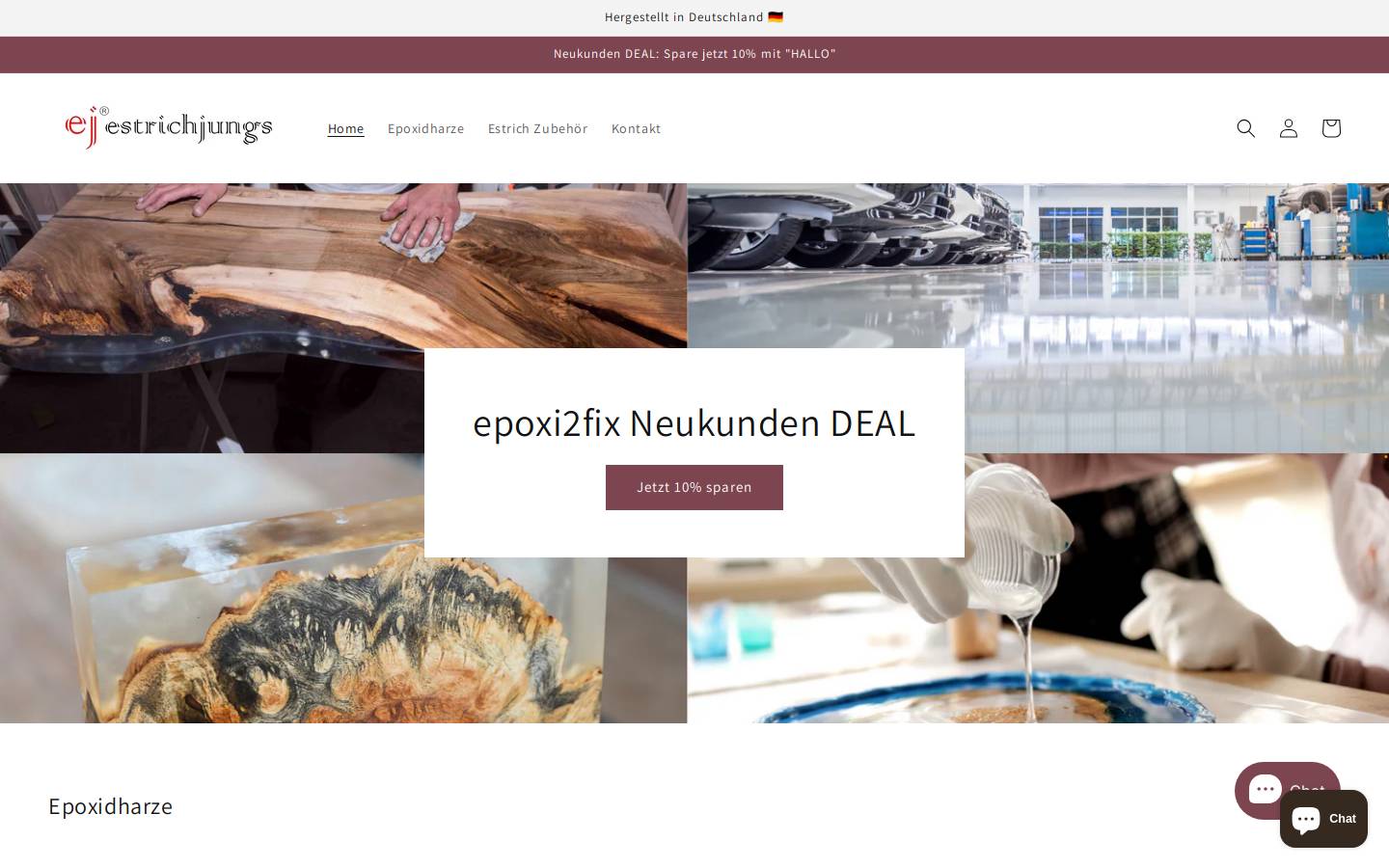 epoxi2fix.de homepage screenshot