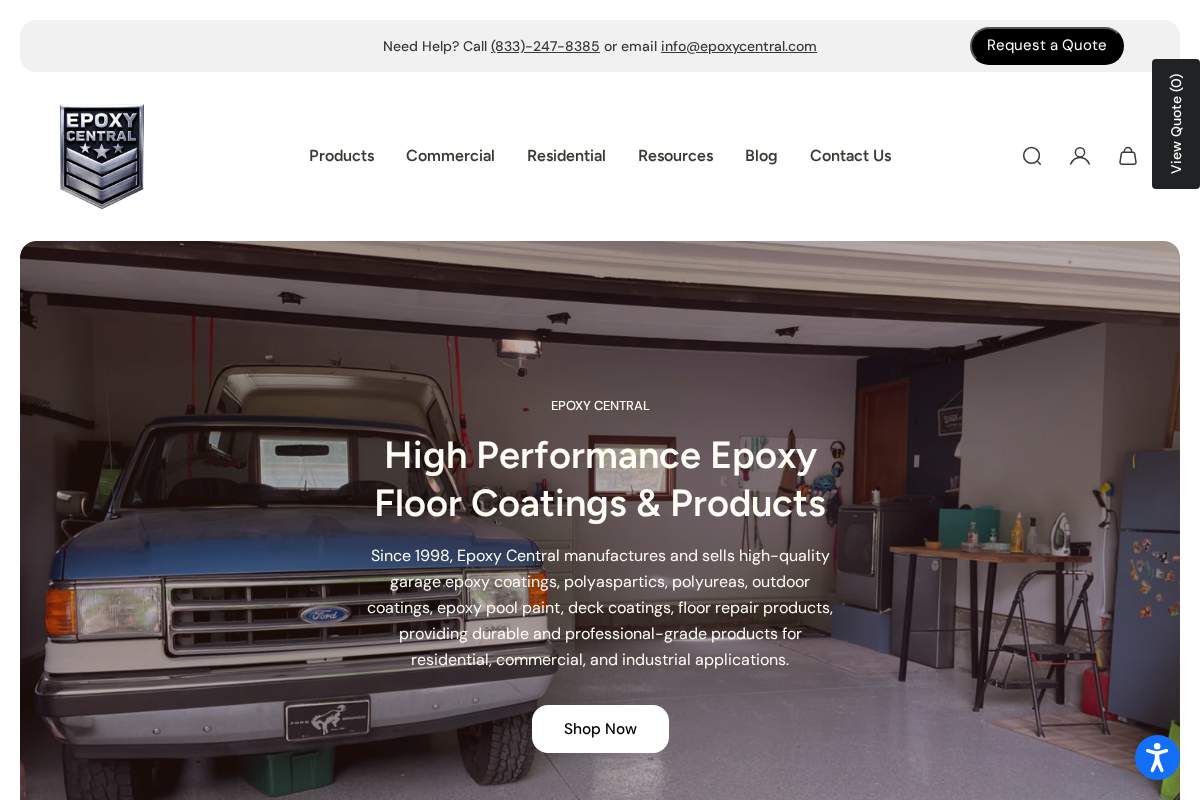 Epoxy Central homepage screenshot