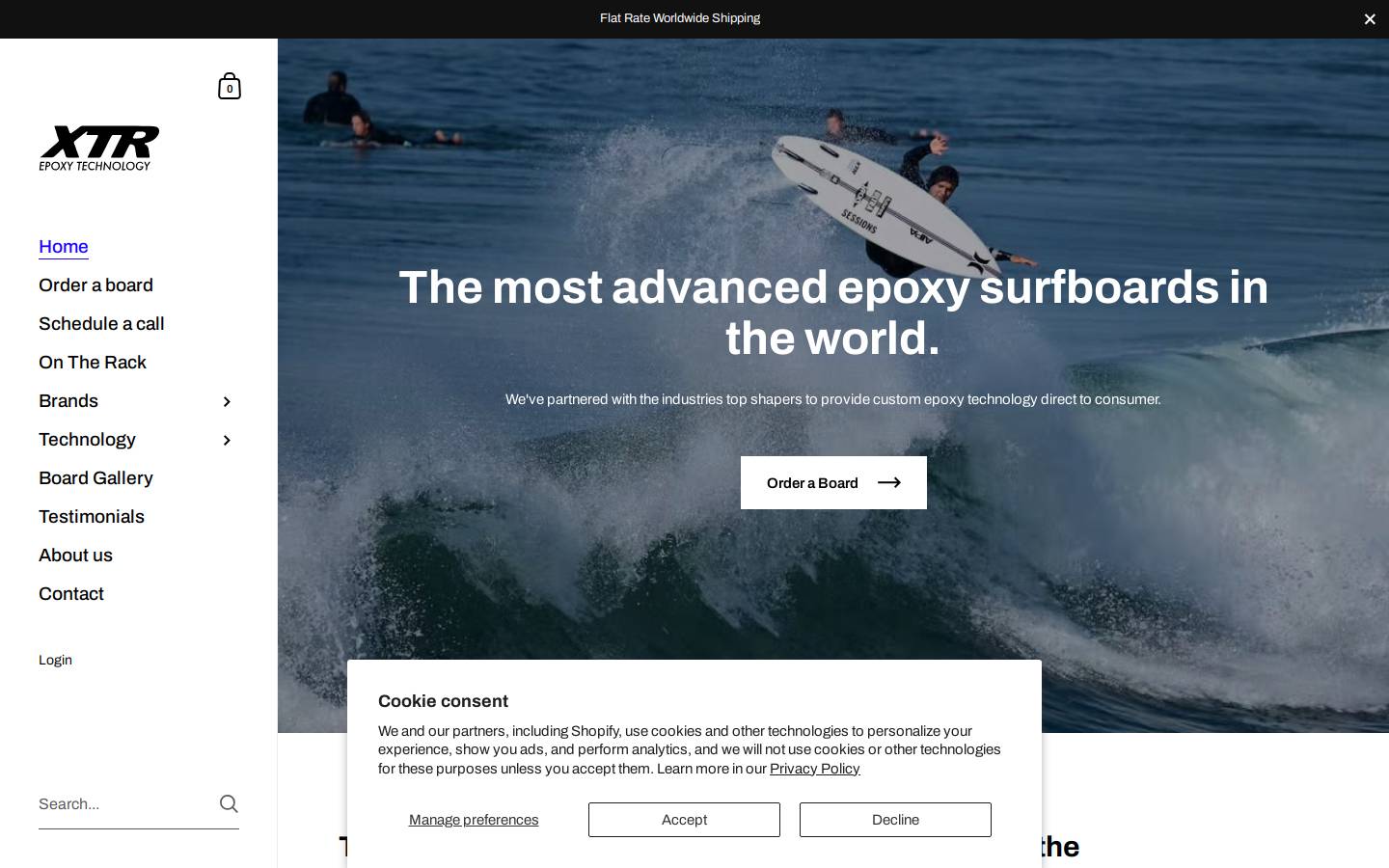 epoxysurfboards.com homepage screenshot