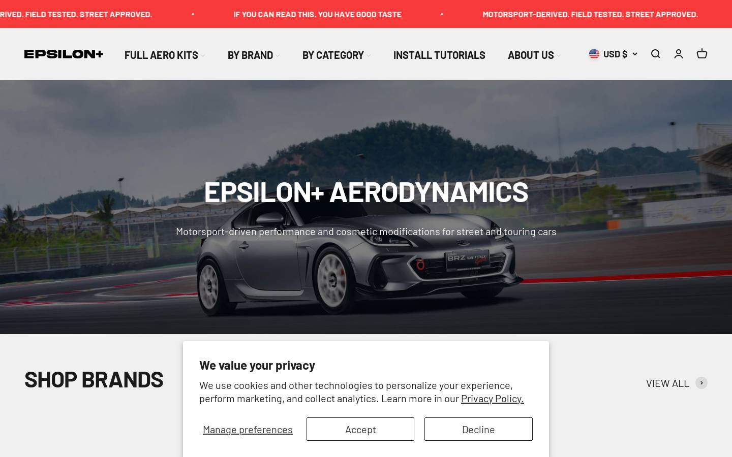 Epsilon homepage screenshot