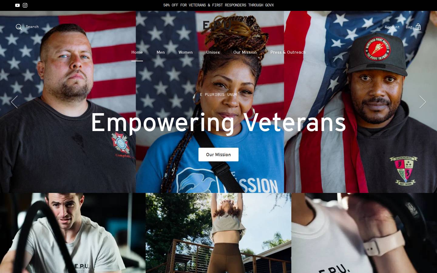 epuhq.com homepage screenshot