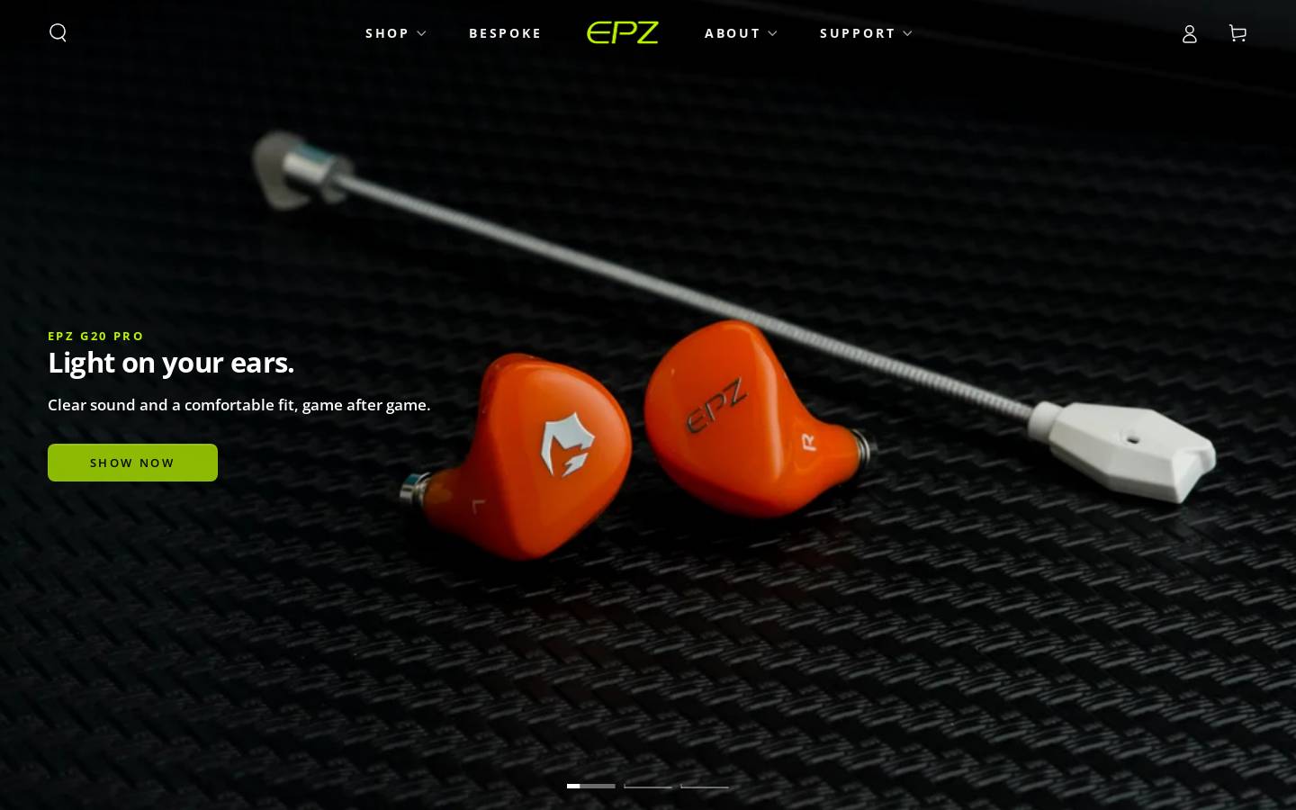 EPZ Audio homepage screenshot