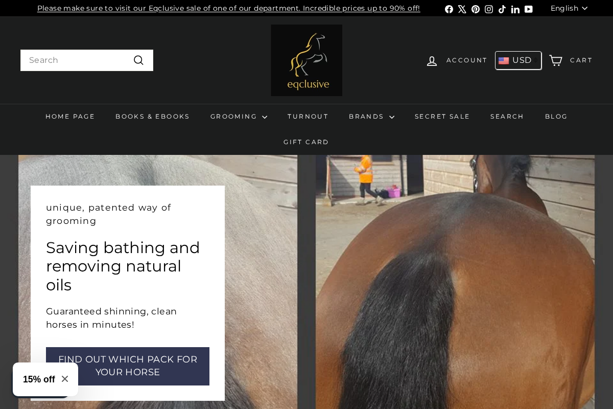 Eqclusive  homepage screenshot